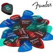 Fender California Clear Picks - 48pc Assorted Variety Pack 351 Shape - Includes 24 Medium Gauge 12 Light Gauge 12 Heavy Gauge Guitar Picks Plus Dunlop Pickholder 5006