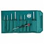 Wiha 26199 Slotted and Phillips Screwdriver Set in Rugged Canvas Pouch, 8 Piece