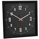 Contemporary Canvas Wall Clock - Black Dial/Silver Hands