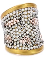 Deanna Hamro Atelier "Lulu" Leopard Print Pave and Gold Vermeil Ring