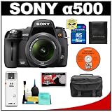 Cheap Sony Alpha A500 Digital SLR Camera Body & DT 18-55mm SAM Lens (Black) with 16GB Card + Case + Accessory Kit