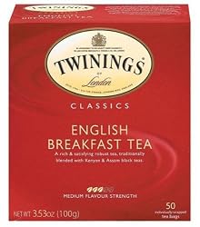 Twinings English Breakfast Tea, Tea Bags, 50-Count Boxes (Pack of 6)
