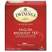 Twinings English Breakfast Tea, Tea Bags, 50-Count Boxes (Pack of 6)