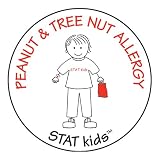 STAT KIDS Allergy Alert Stickers, Peanut and Tree Nut Allergy