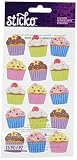 Sticko Bright Vellum and Glitter Cupcakes Stickers