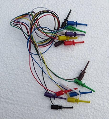 wosang8 Pcs Mini Grabber IC Test Lead Jumper 8 Color