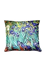 Tele d'autore by MANIFATTURE COTONIERE Cojín Van Gogh - Iris (Morado/Verde Agua)