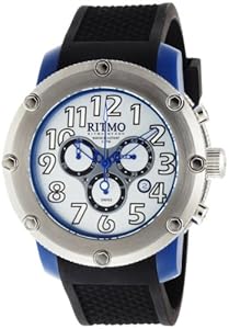 Ritmo Mundo Men's 241 Blue Carnival Quartz Chrono Silver Blue Dial Watch