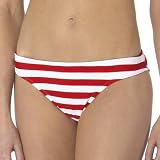 Xhilaration Stripe Hipster Swim Bottoms - Red/ White