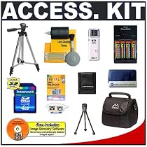 Accessory Kit for Canon Powershot Digital Cameras (S3 IS, S5 IS, SX100 IS) with Digital Camera Case + Transcend 4GB SecureDigital (SD) Card + (4) 2700mAh AA NiMH Batteries & 110/220V Rapid Charger + Compact Travel Tripod + High Speed USB 2.0 SecureDigital (SD) Card Reader