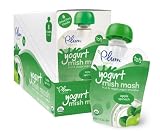 Plum Organics Yogurt Mish Mash Fruit and Veggie Smoothie, Apple Spinach, 3.17-Ounce (Pack of 12)