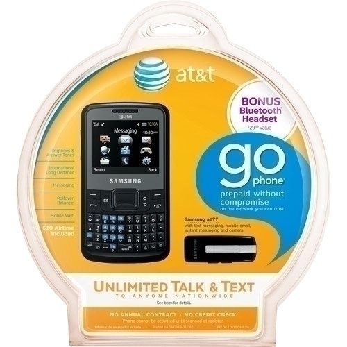 AT&T GoPhone Samsung A177 Pay As You Go Smartphone with Free Bluetooth