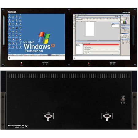 Marshall High Resolution TFT-MegaPixelT Dual 10.4 Screen VGA Rack Monitor Set