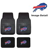 Buffalo Bills NFL Front & Rear Car Truck SUV Vinyl Car Floor Mats - 4PC