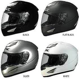 AFX Solid Men's FX-16 Sports Bike Motorcycle Helmet - Color: Black, Size: Small