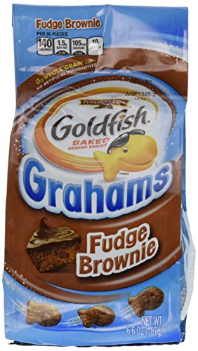 Pepperidge Farm, Graham Goldfish, Fudge Brownie, 6.6oz Bag (Pack of 4)