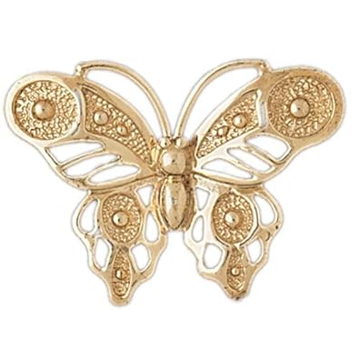Cheap Girls Jewelry Dazzlers Solid 14k Gold Butterfly Charm Pendant Available in three colors from jewelsberry (weights: 4.2 grams only) For Sale