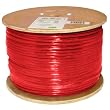 Cat6, 550 MHz, Shielded, 23AWG, 8C Solid Pure Copper, CMR, 1000ft, Red, Bulk Ethernet Cable