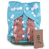 iZiv新生児1厚いおむつ付きオーガニック幼児防水/調整/再利用可能/洗えるポケット布おむつのフィット赤ちゃん0.5-3歳(ベア)