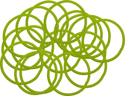 Elastic Hair Bands - Green - 50 pack