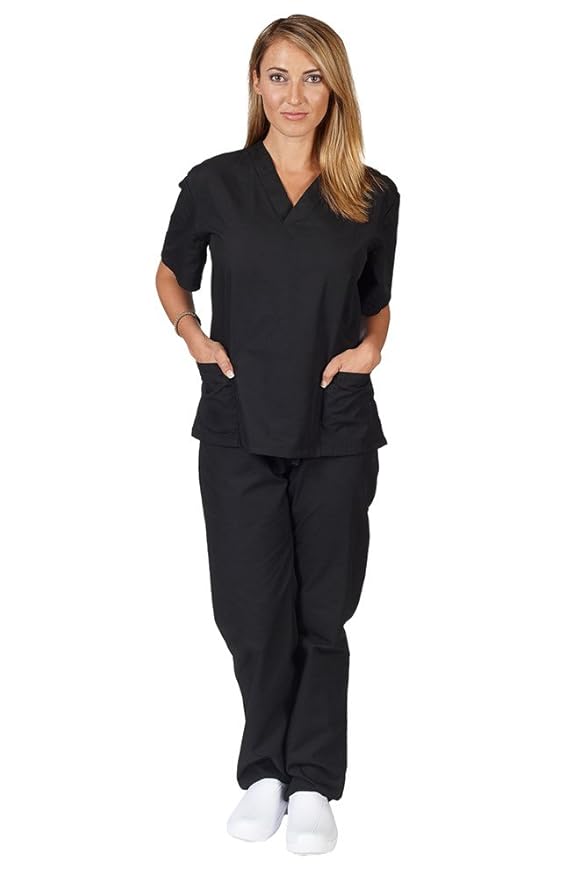 Amazon.com: Women's Scrub Set (Assorted Colors, XS-3X) Medical ...