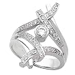 14K White Gold Diamond Ring - 0.55 Ct.