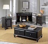 Riverside Furniture Chesapeake Inn Drawer Coffee Table Set in Antique Black Chesapeake Inn Occasiona