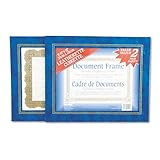Nu-Dell Leatherette Document Frame 8-1/2 X 11 Blue Pack Of Two Protective P ....