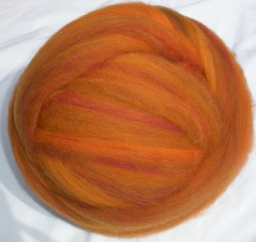 Potluck Wool Roving Multi-Colored Pumkin Spice 8oz ball