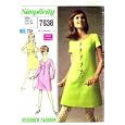 Simplicity 7638 Sewing Pattern Misses Designer Fashion Scalloped Dress Size 12 - Bust 34