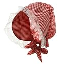 Bonnet Hat-Red White