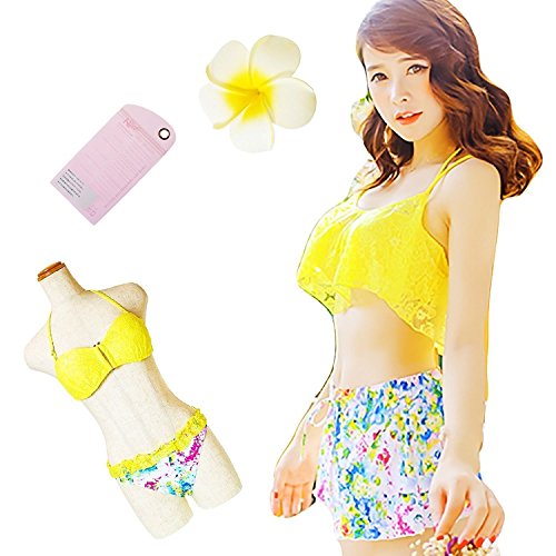 （IN MODE) ベアトップ モテ水着 かわいく体型カバー 6点セット A-57-2