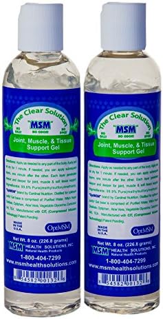 Purified OptiMSM in Odor-Free Quick Absorbing Gel 8oz (2) 20% Optimsm Highest Concentration of Any MSM Gel on The Market