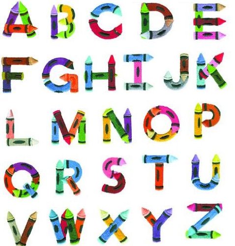 Brother Embroidery Machine Card CRAYON ALPHABET