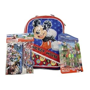Mickey Mouse 15 Large School Backpack Bundle Gift Set by 