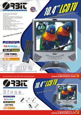 Childrens Toyshop  Electronics : ORBIT 10.4" TFT LCD TV WITH DIGITAL FREEVIEW & ANALOGUE