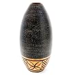 Handmade Antique Style Ceramic Melon Vase / Jar With Tribal Band