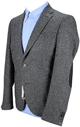 Daniele Alessandrini Mens Blazer Size 38 US / 48 EU Regular Black Wool Blend