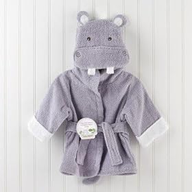 Baby Aspen "Hug-alot-amus" Hooded Hippo Robe