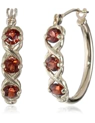 10k Yellow Gold 18mm Round Hoop with 3mm Round Earrings (0.20 cttw)