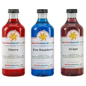 Hawaiian Shaved Ice - 3 Flavor Pack - Shaved Ice / Snow Cone Syrups
