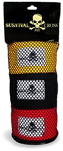Hand Wraps - Best for Boxing - Kickboxing - MMA - Muay Thai - Women and Men - Cotton Stretch Style Gloves - 108 Professional - 3 Pair - Survival and Cross