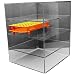 Dynalon 172175-0001 Acrylic Microcentrifuge Tube Rack Holder with Yellow Tube Rack, 9.875" Length x 11" Width x 13.25" Height