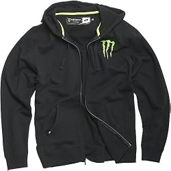 One Industries Monster Back It Up Men's Hoody Zip Race Wear Sweatshirt - Black