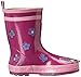 Kidorable Purple Butterfly Natural Rubber Rain Boots w/Pull On Heel Tab