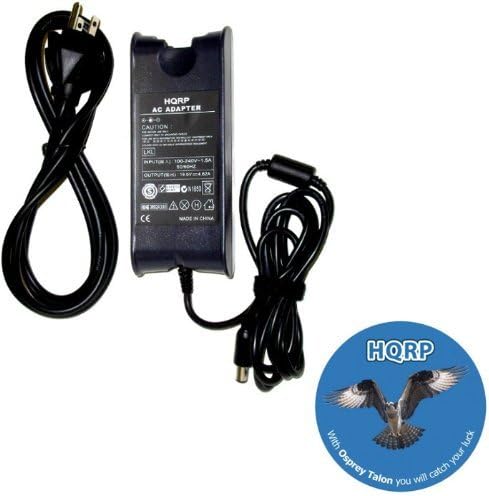 HQRP 90W AC Adapter Charger compatible with Dell XPS XPS15 L501x XPS15 L521X XPS15-9062sLV XPS15-9474sLV XPS15-1579sLV Laptop Notebook + HQRP Coaster