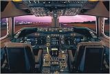 Airplane Boeing 747-400 Flight Deck by Anonymous. Art Print Poster 36 inches width by 24 inches height. Highest Quality Art Poster Print