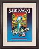 Framed 8.5 x 11 Super Bowl XI Program Print | Details: 1977, Raiders vs Vikings