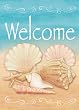 Welcome Shells Garden Flag