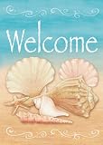 Welcome Shells Garden Flag